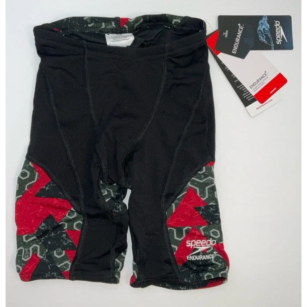 NIP Men's Speedo Competitive Ruse Blocks Jammer Swim Shorts Maroon Size 22